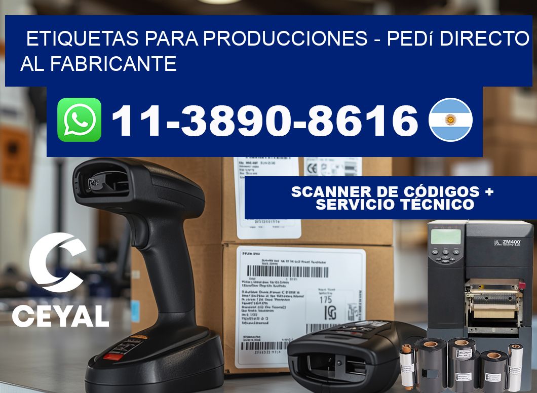 ETIQUETAS PARA PRODUCCIONES - Pedí directo al fabricante