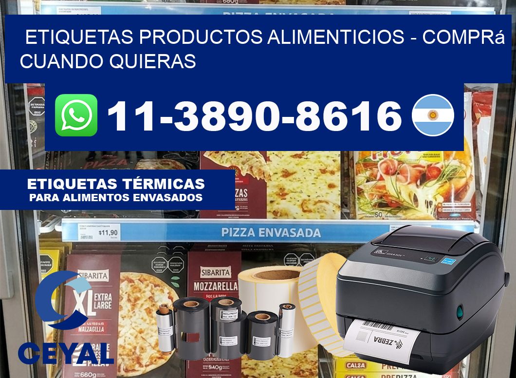 ETIQUETAS PRODUCTOS ALIMENTICIOS – Comprá cuando quieras