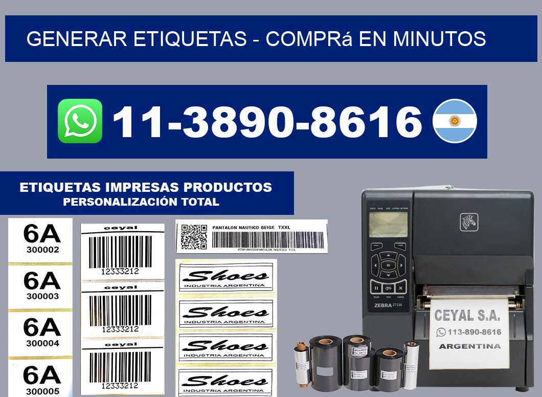 GENERAR ETIQUETAS - Comprá en minutos