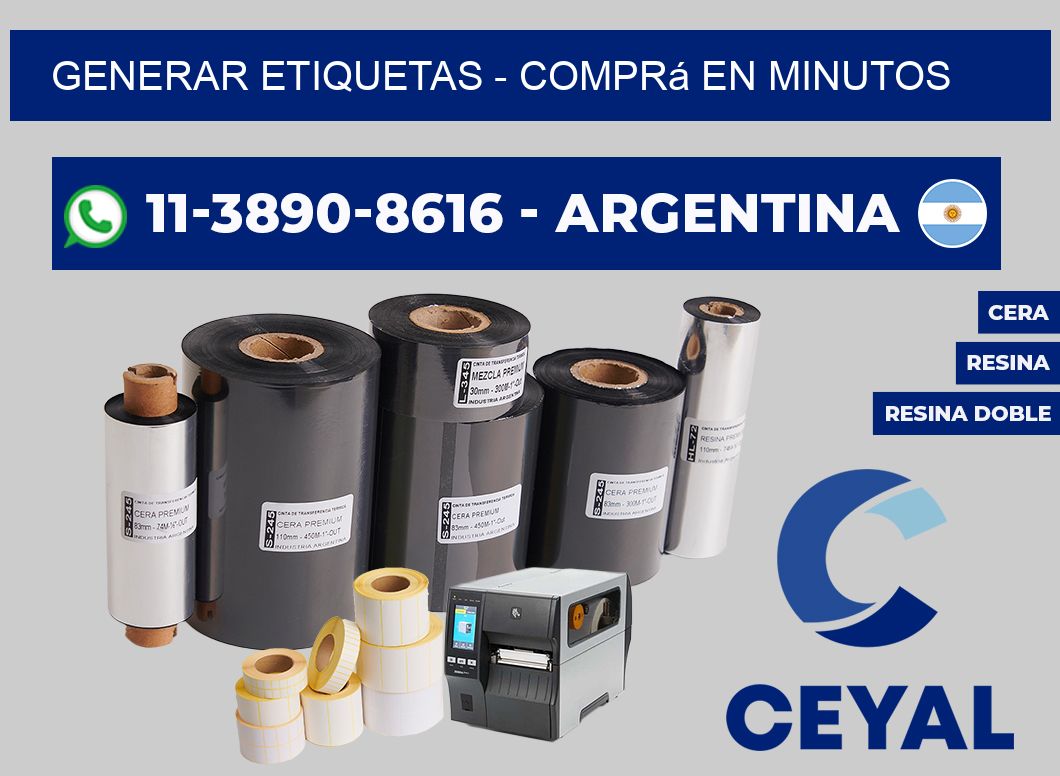 GENERAR ETIQUETAS - Comprá en minutos