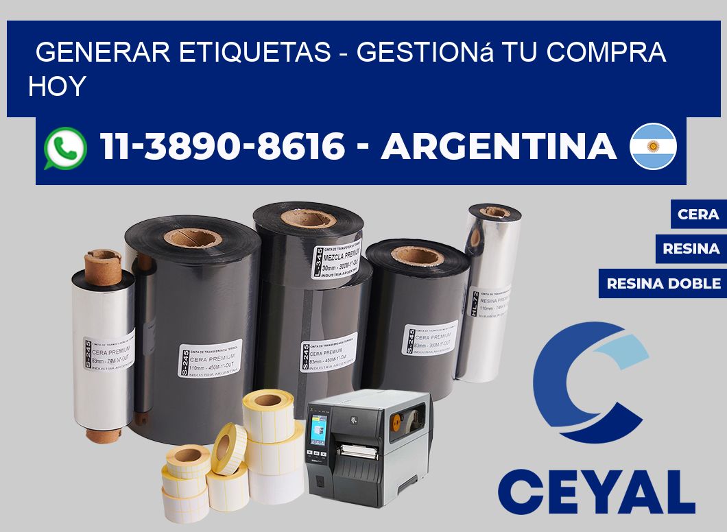 GENERAR ETIQUETAS - Gestioná tu compra hoy