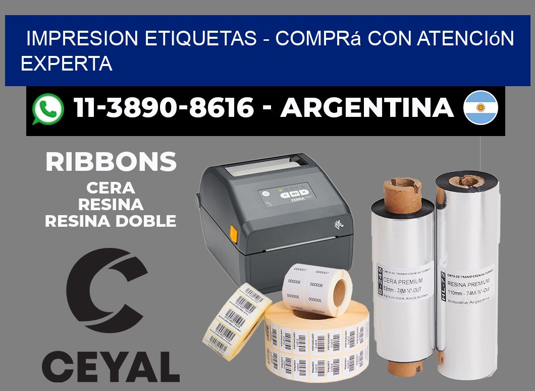 IMPRESION ETIQUETAS - Comprá con atención experta