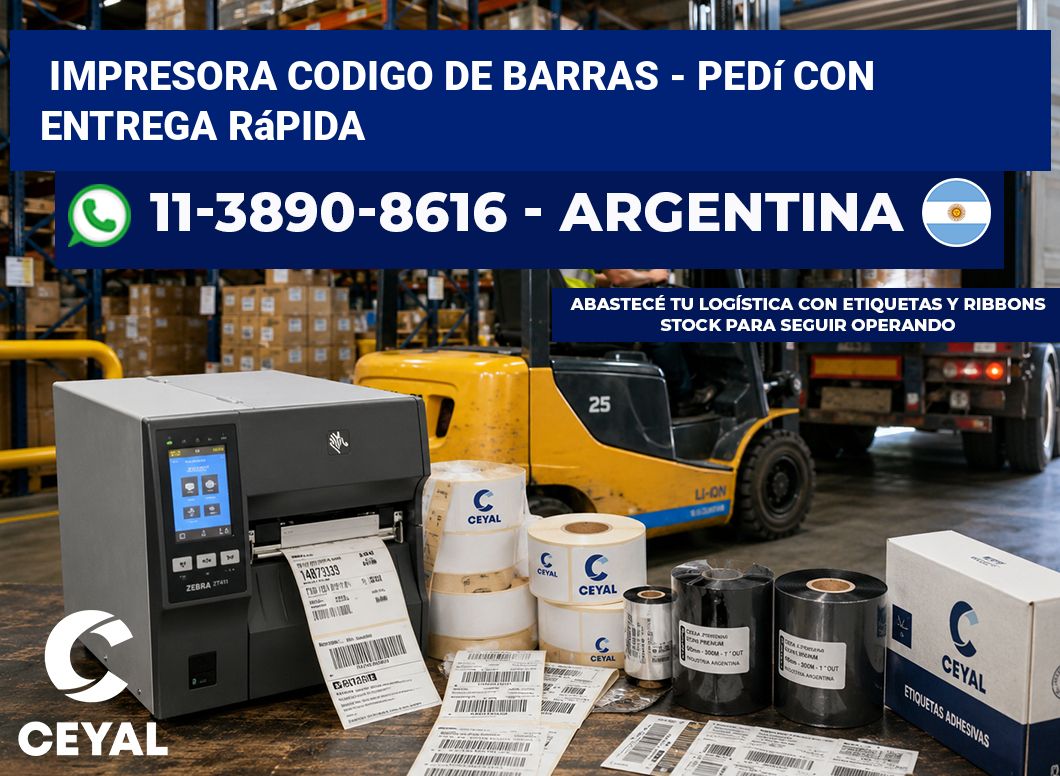IMPRESORA CODIGO DE BARRAS - Pedí con entrega rápida