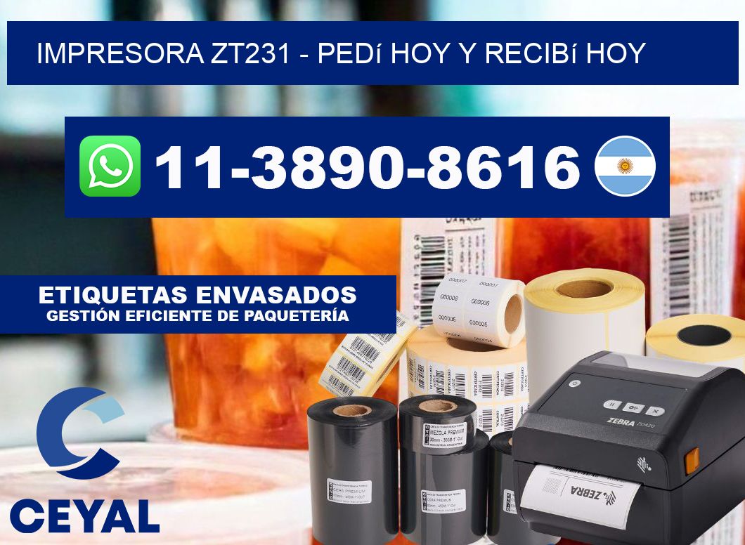 IMPRESORA ZT231 - Pedí hoy y recibí hoy