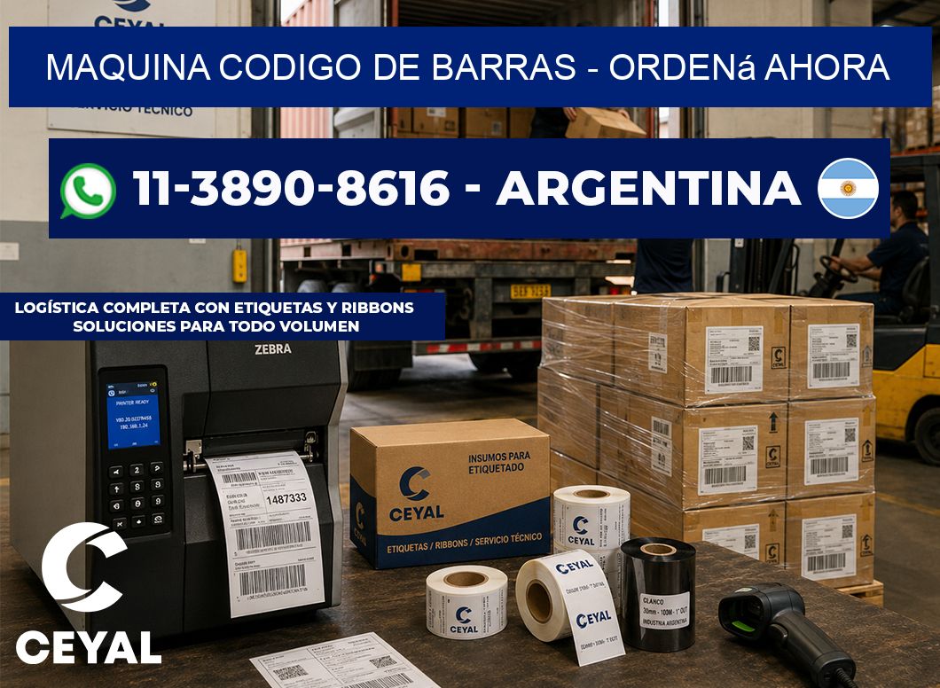 MAQUINA CODIGO DE BARRAS - Ordená ahora