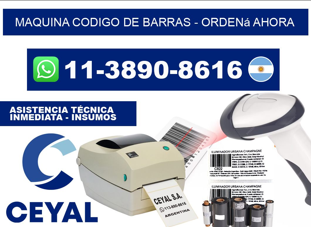 MAQUINA CODIGO DE BARRAS - Ordená ahora