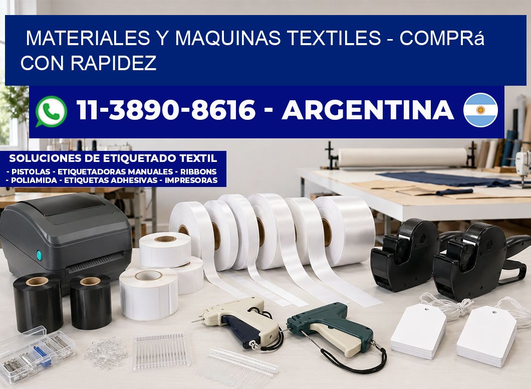 MATERIALES Y MAQUINAS TEXTILES - Comprá con rapidez