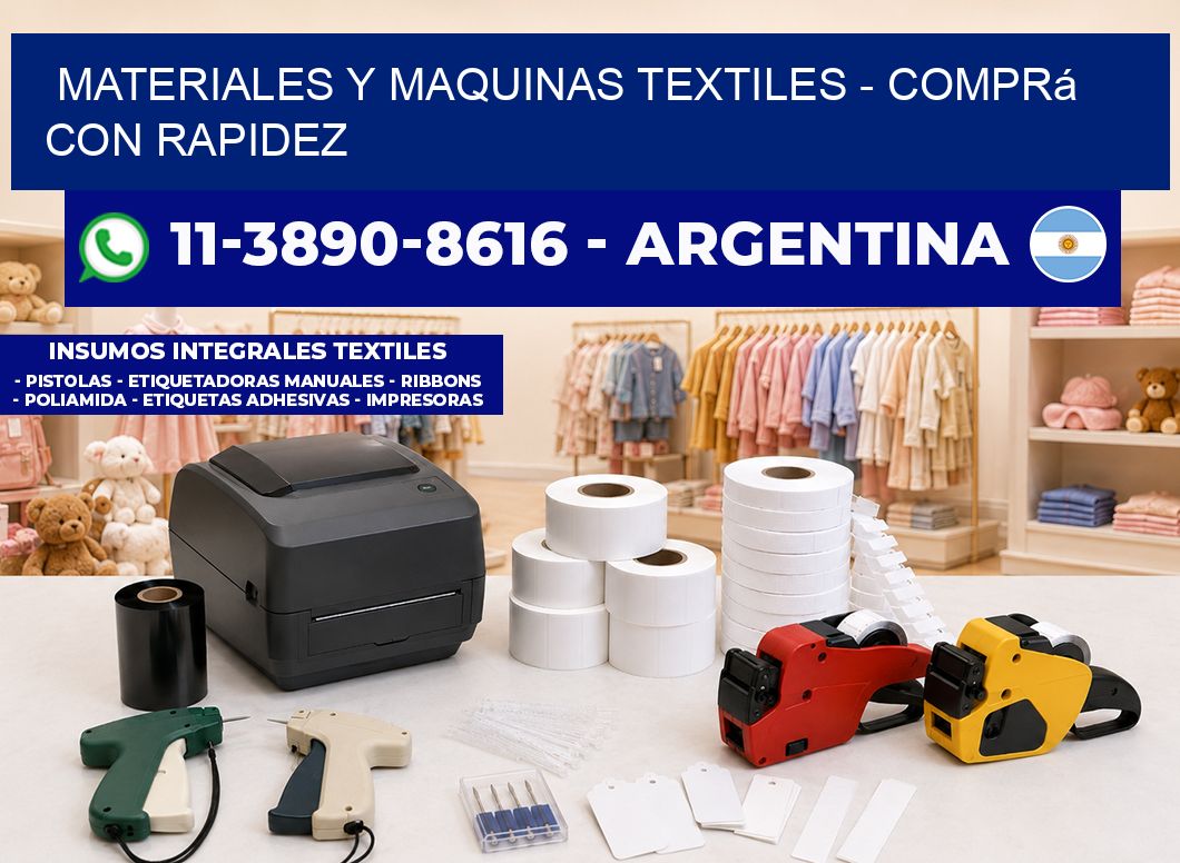 MATERIALES Y MAQUINAS TEXTILES - Comprá con rapidez