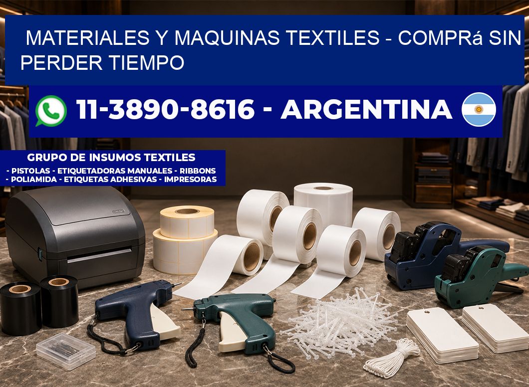 MATERIALES Y MAQUINAS TEXTILES - Comprá sin perder tiempo