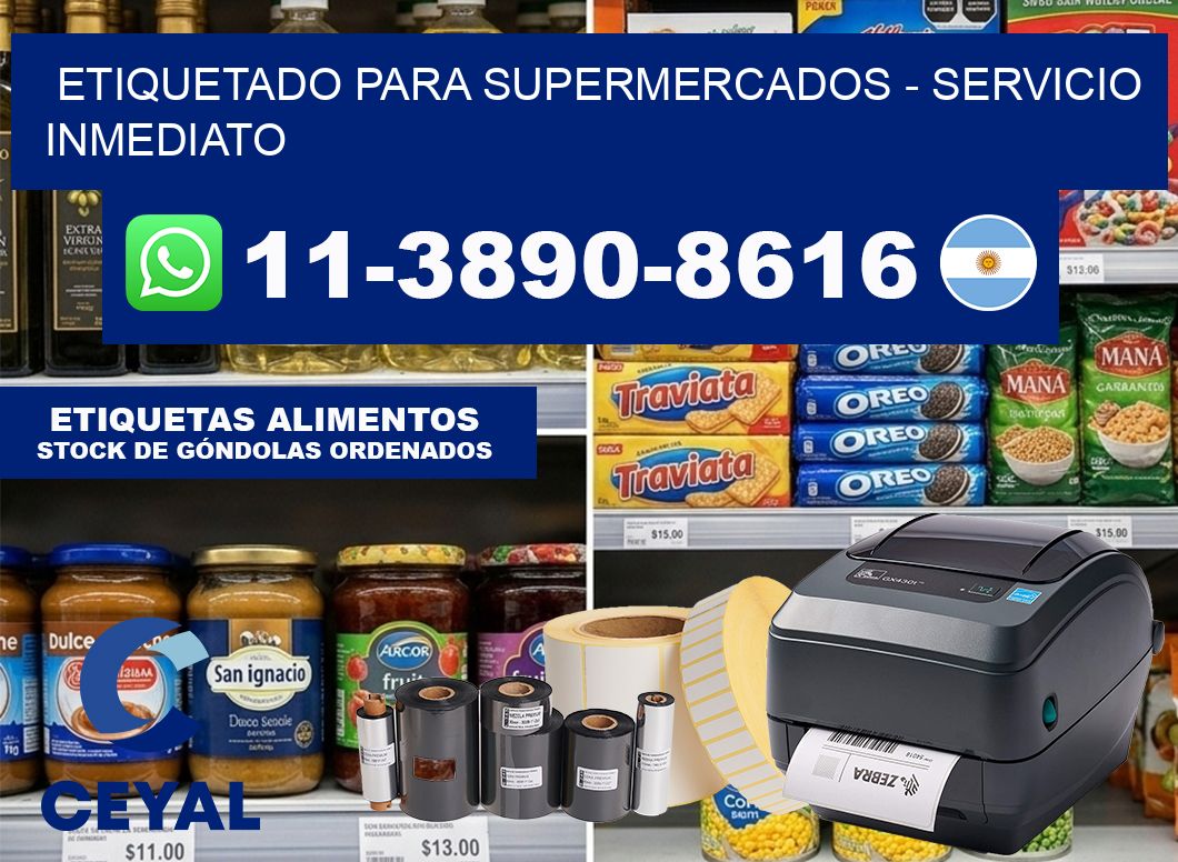 ETIQUETADO PARA SUPERMERCADOS - Servicio inmediato