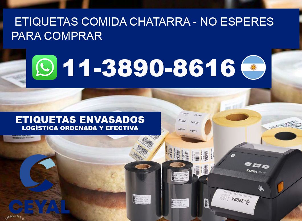 ETIQUETAS COMIDA CHATARRA - No esperes para comprar