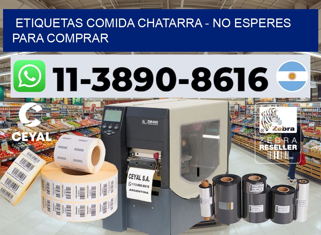 ETIQUETAS COMIDA CHATARRA - No esperes para comprar