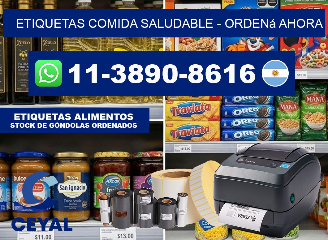 ETIQUETAS COMIDA SALUDABLE - Ordená ahora