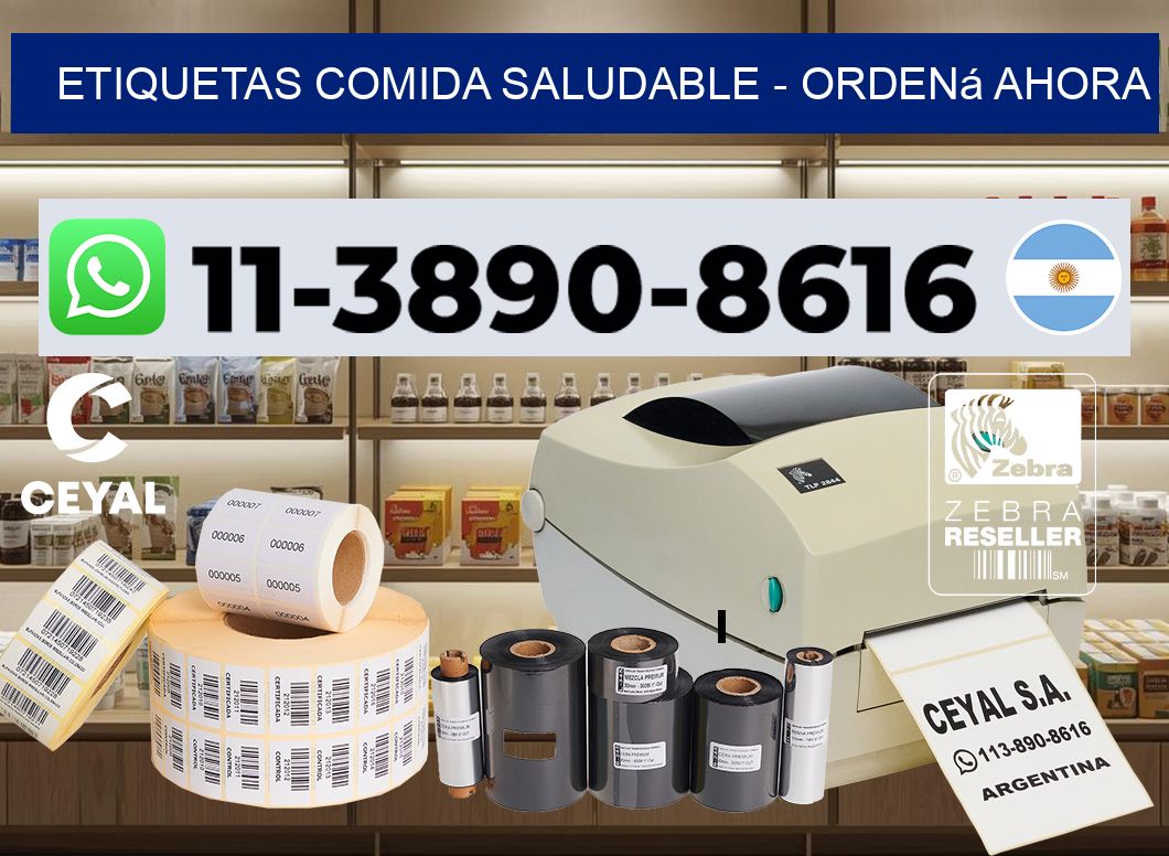 ETIQUETAS COMIDA SALUDABLE - Ordená ahora