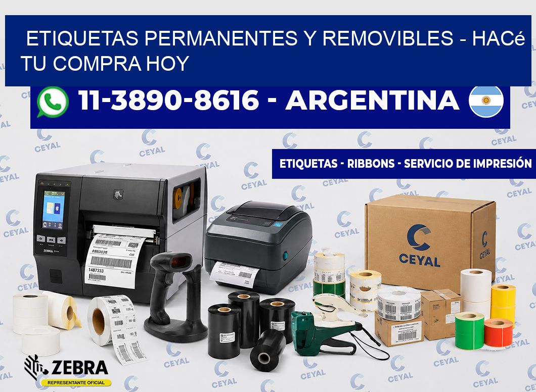 ETIQUETAS PERMANENTES Y REMOVIBLES – Hacé tu compra hoy
