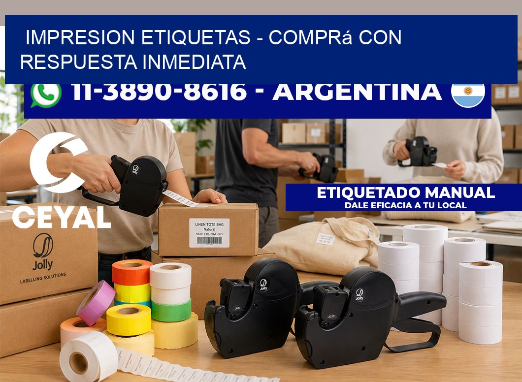 IMPRESION ETIQUETAS - Comprá con respuesta inmediata