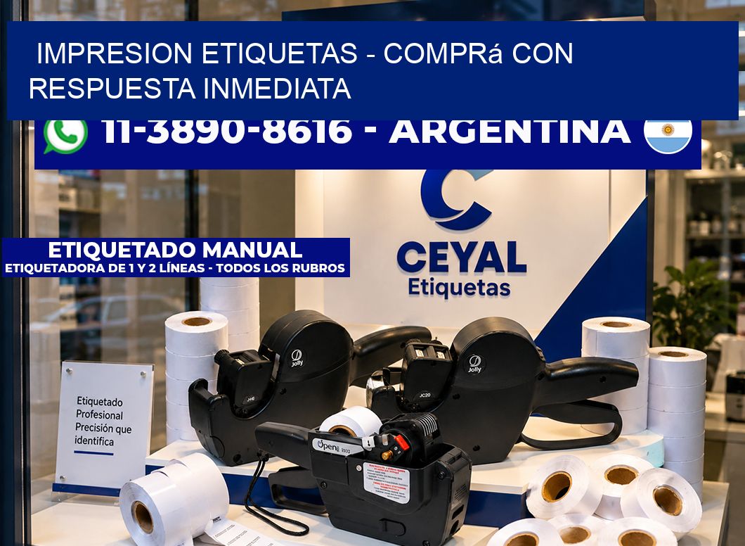 IMPRESION ETIQUETAS - Comprá con respuesta inmediata