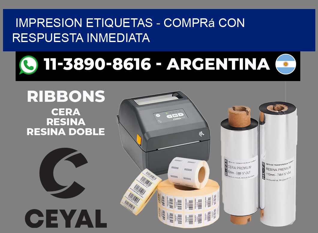IMPRESION ETIQUETAS - Comprá con respuesta inmediata