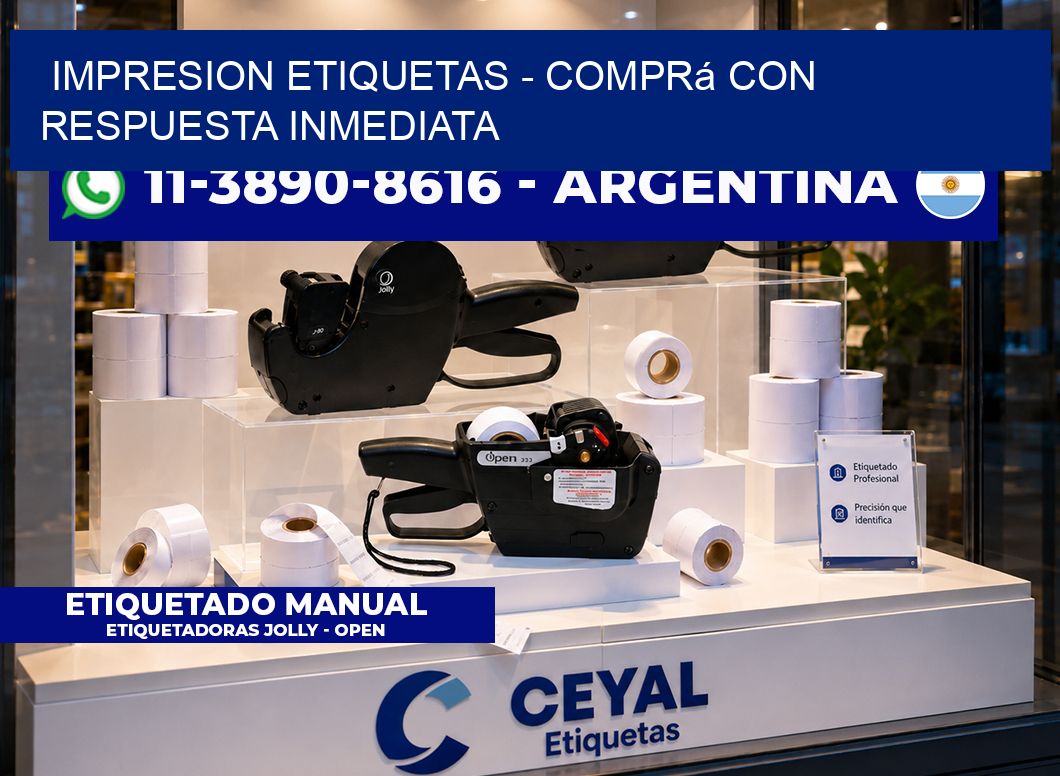 IMPRESION ETIQUETAS – Comprá con respuesta inmediata