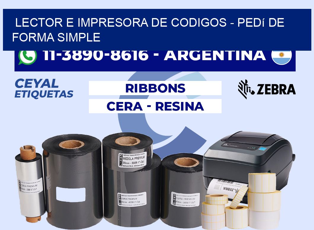 lector e impresora de codigos - Pedí de forma simple